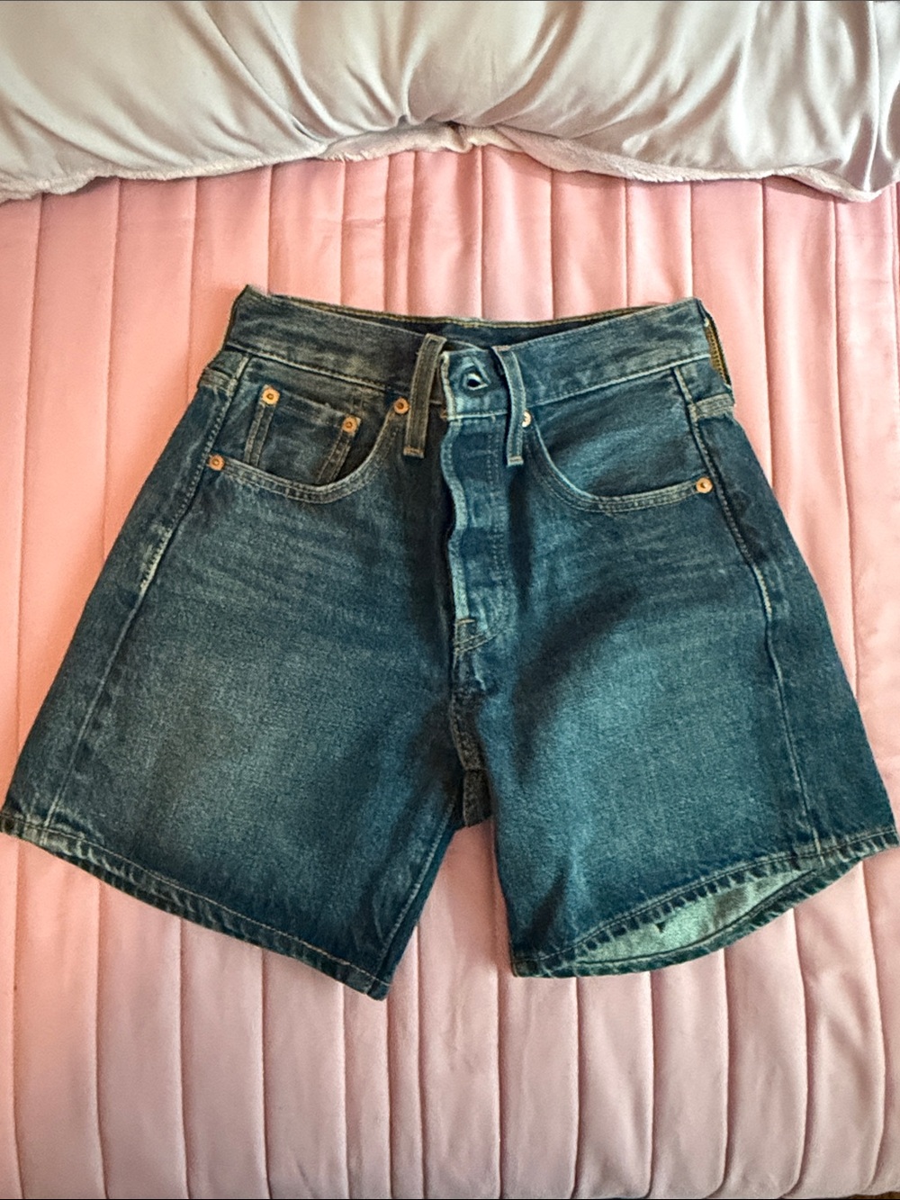 High-Rise Classic Levi’s Denim Shorts - Dark Wash NWOT